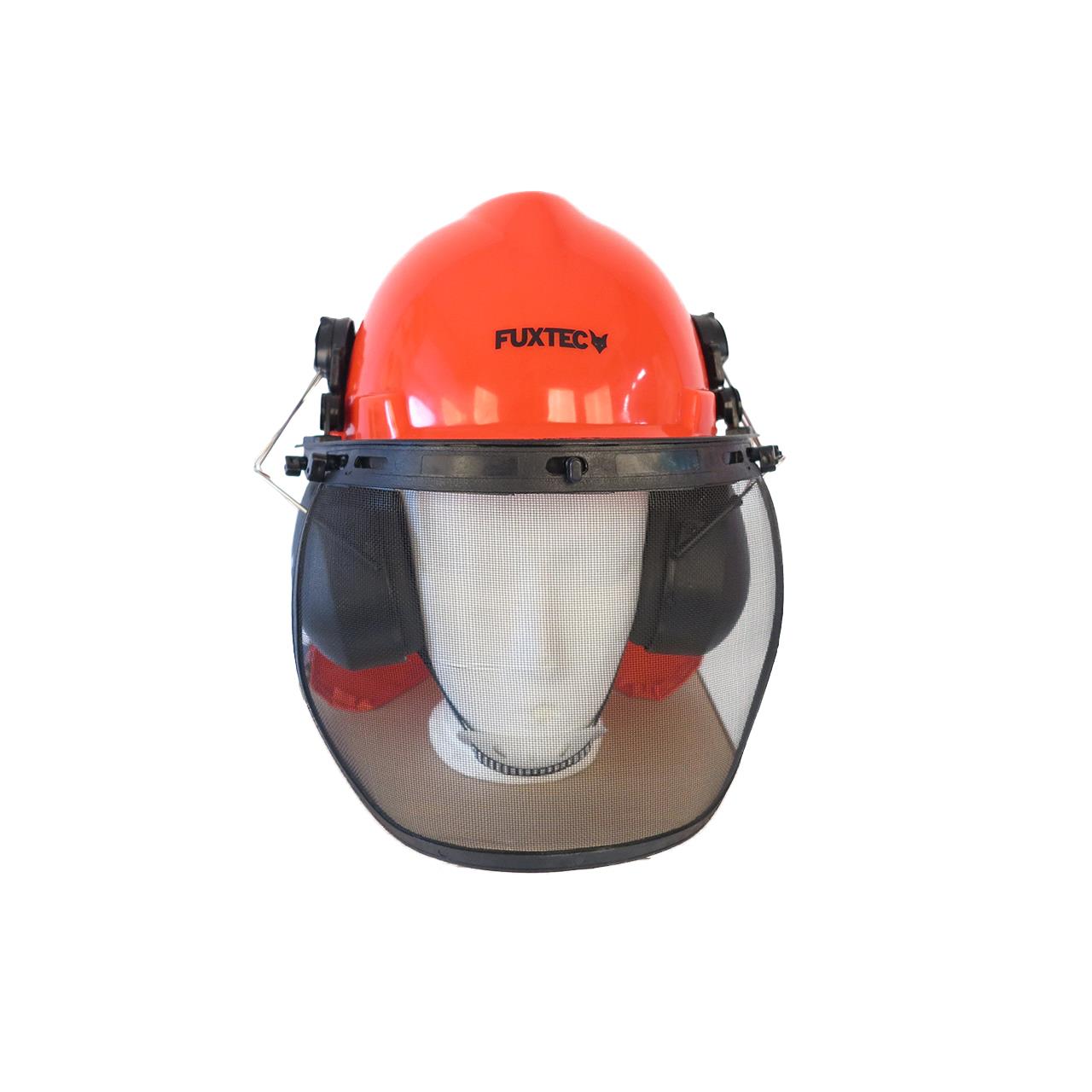 FUXTEC safety helmet with neck guard and ear defender - workwear / forestry